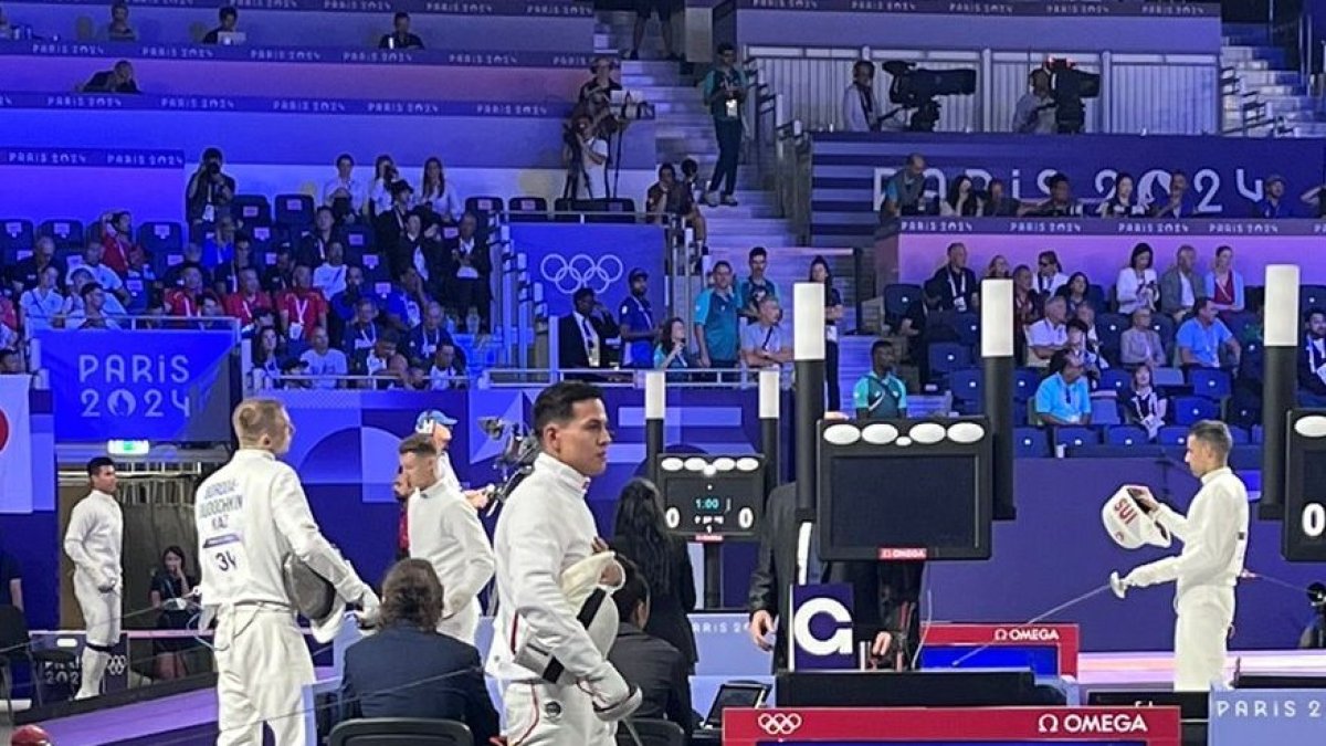 Andrés Torres fue uno de los mejores sudamericanos en la prueba de esgrima en París 2024