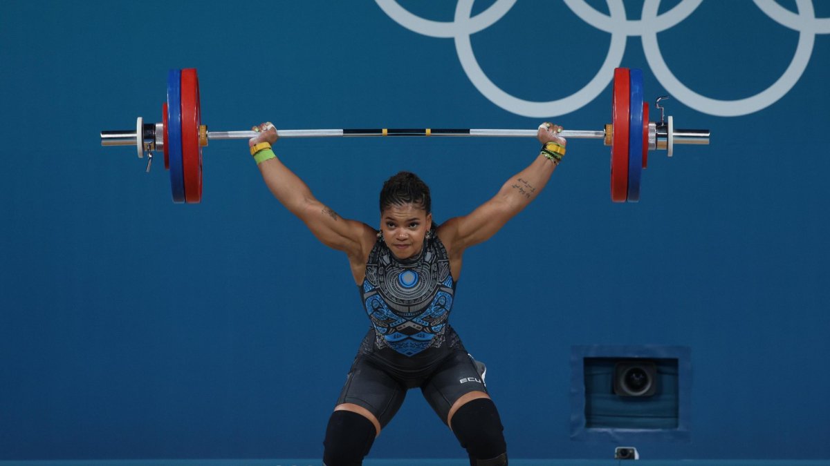 La ecuatoriania Angie Palacios en la competencia.