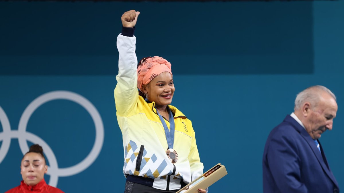Dajomes con su medalla de bronce en París 2024.
