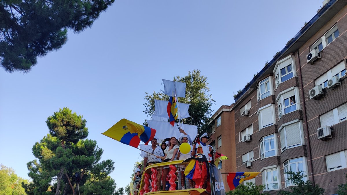 La bandera ecuatoriana se tomó las calles de Madrid.