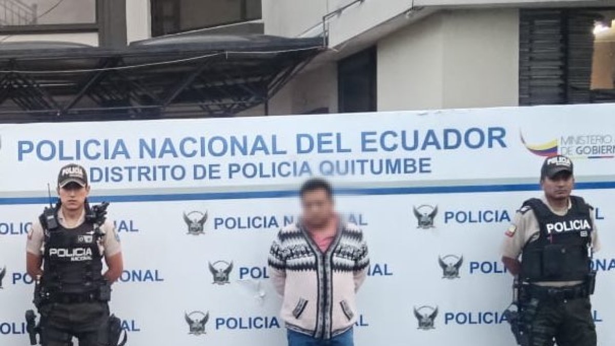 Uno de los sospechosos fue detenido en Turubamba, en el sur de Quito.
