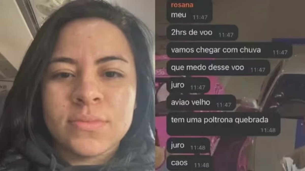 Rosana Santos Xavier se tomó una selfie en el interior de la aeronave y minutos antes escribió en un grupo familiar.