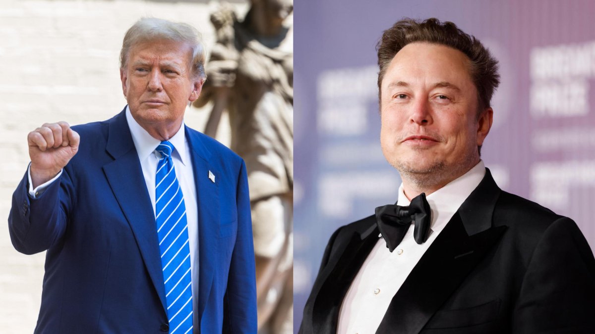 Combo de fotografías de archivo del expresidente y actual candidato republicano a las elecciones presidenciales de Estados Unidos, Donald Trump (i), y el magnate y propietario de la red social X, Elon Musk.