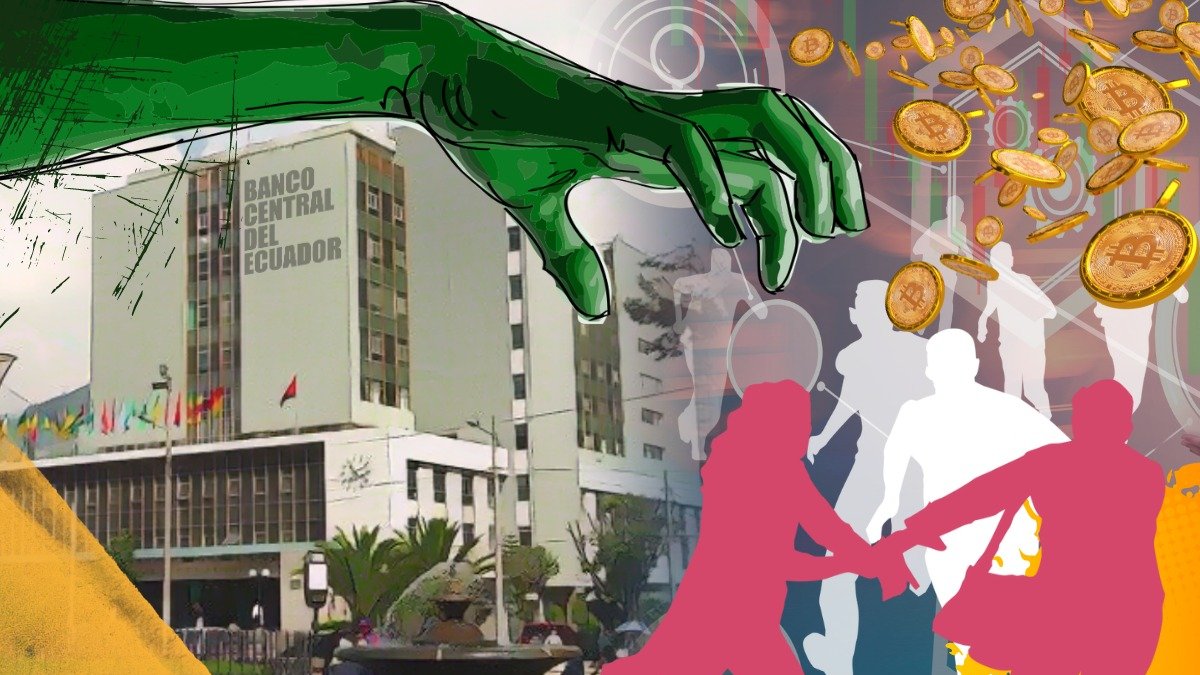 Ilustración para graficar este artículo sobre la advertencia del Banco Central del Ecuador y las criptomonedas