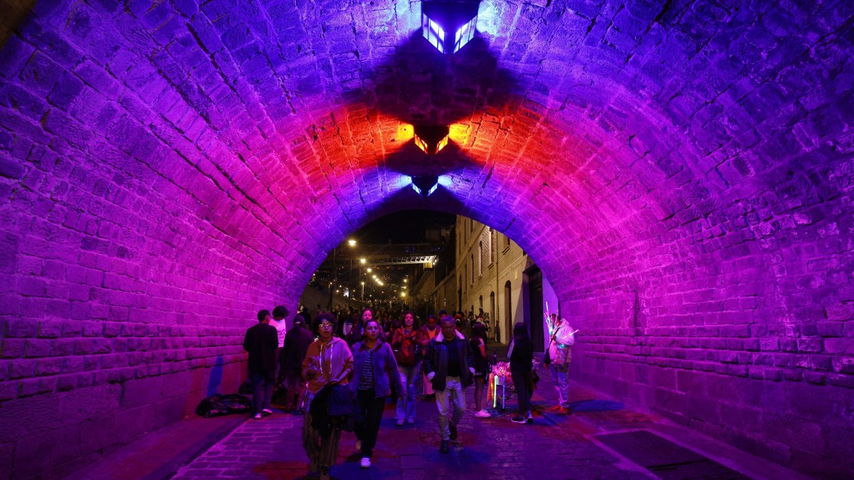 Evento. Turistas disfrutaron de las activaciones en el Festival ‘Quito, Luz de América’