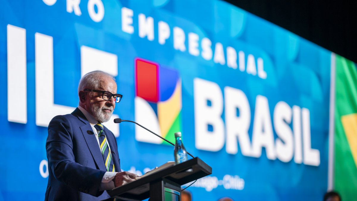Santiago. El presidente de Brasil, Lula da Silva en su reciente visita a Chile.