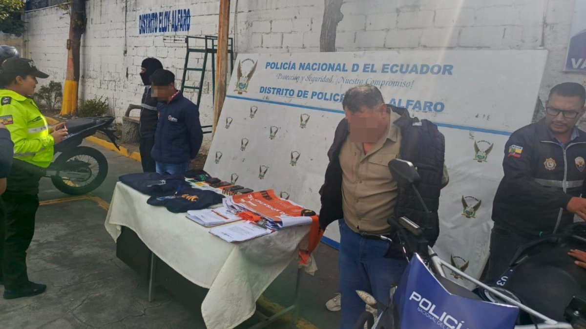 Los detenidos operaban en el sector de La Mena, en el sur de Quito.