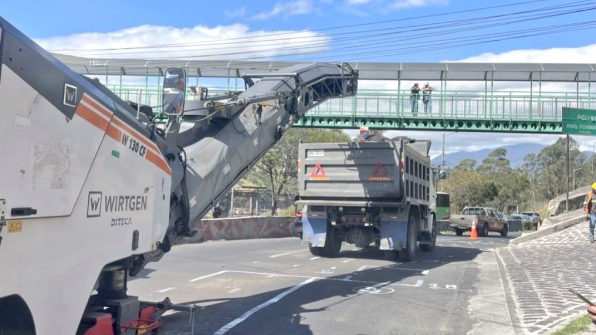 La intervención se realizan en la calzada sentido norte-sur de la av. Velasco Ibarra.