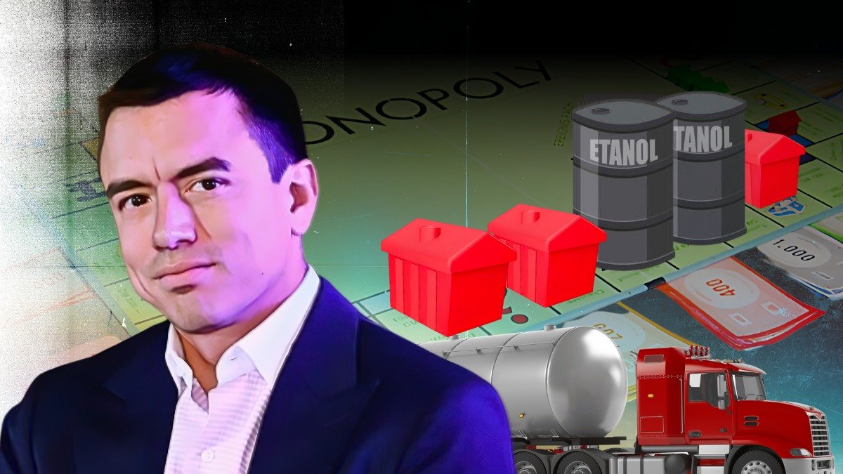 Ilustración para graficar este artículo relacionado con el presidente Daniel Noboa y el contrato de Petroecuador con empresa ligada a su familiar.