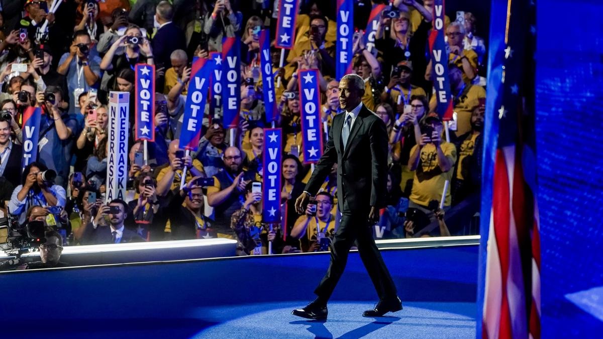 Acto. Barack Obama, durante la Convención Nacional Demócrata.