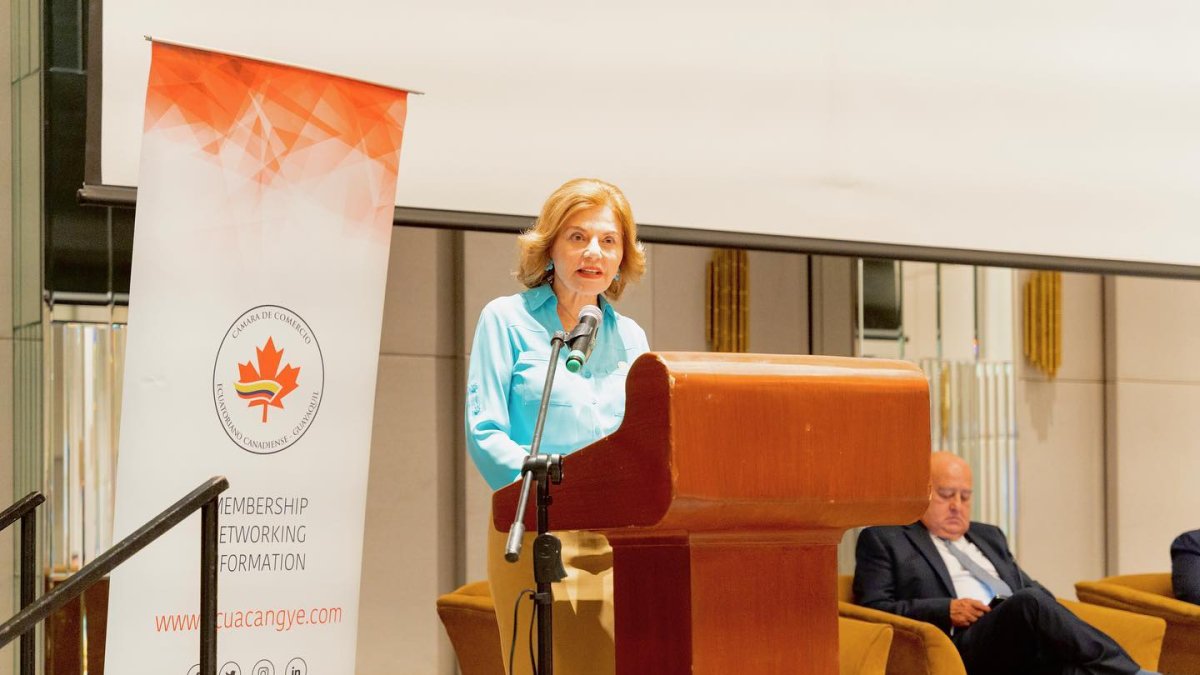 La empresaria Isabel Noboa en una actividad pública. Imagen de archivo.