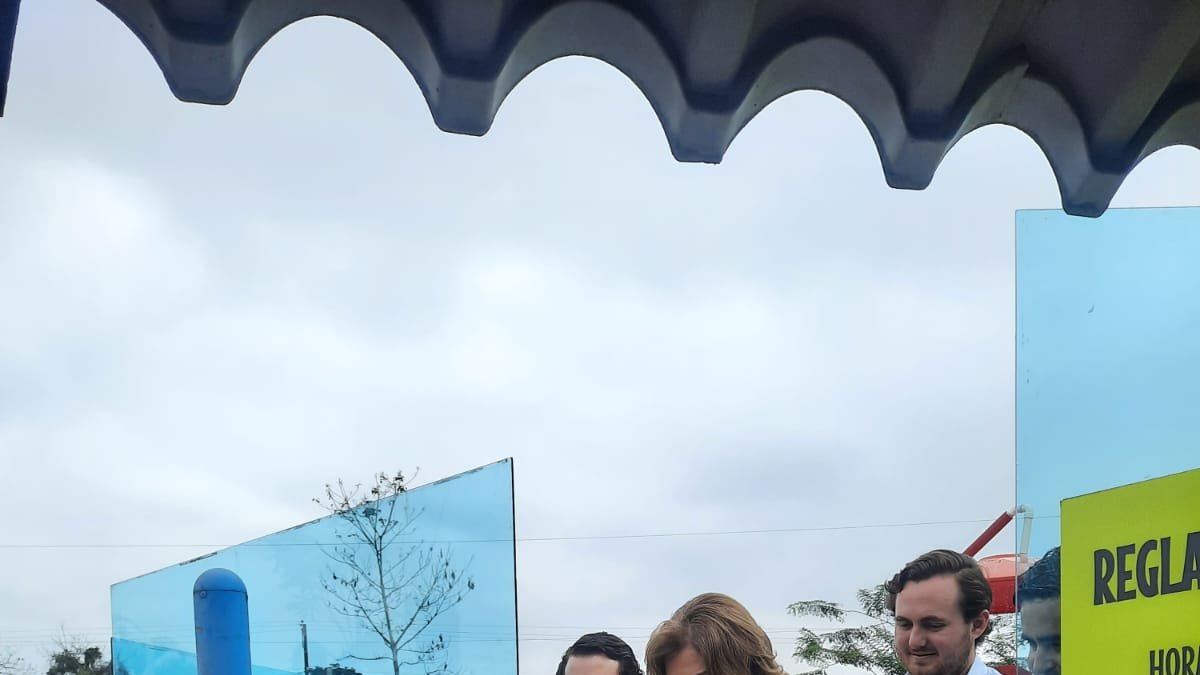 Isabel Noboa, presidenta de Nobis, durante la inauguración del complejo Pachacay.