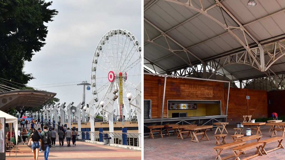 El Malecón 2000 y el Malecón del Salado viven realidades opuestas en Guayaquil.