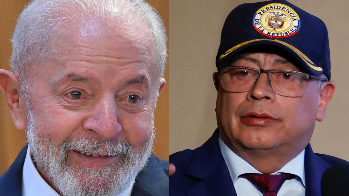 El presidente de Brasil, Luiz Inácio Lula da Silva, y su par colombiano, Gustavo Petro.