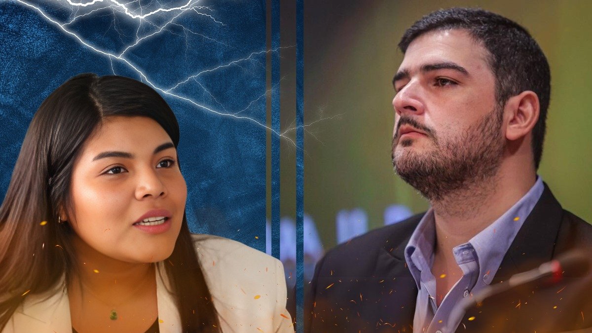 La concejal Ana Chóez y el alcalde Aquiles Álvarez.