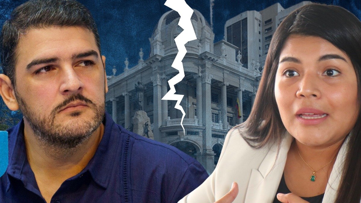 Aquiles Álvarez y Ana Chóez han tenido diferencias en diferentes sesiones del Concejo. 