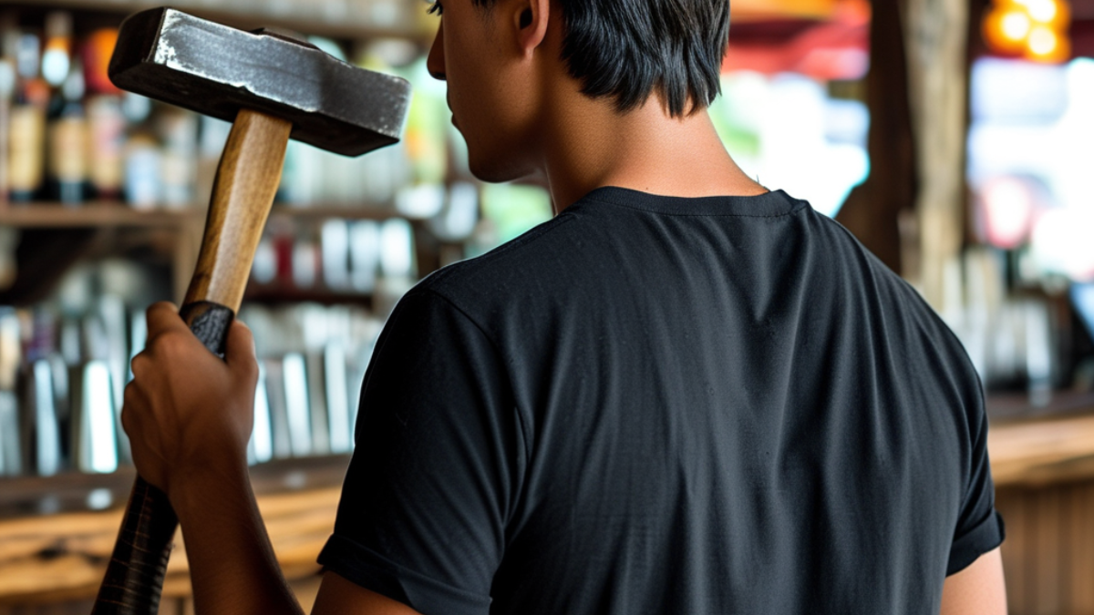 Imagen generada con inteligencia artificial sobre hombre que agredió con un combo a su expareja.