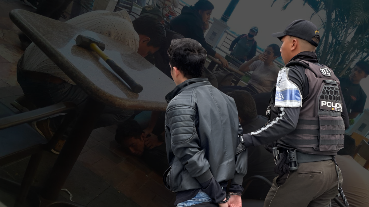 Kevin Fabricio Cañarte Mite es el hombre que agredió a su expareja con un combo.