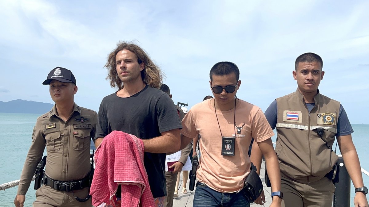 Fotografía de archivo del español Daniel Jeronimo Sancho Bronchalo tras su detención en Tailandia.