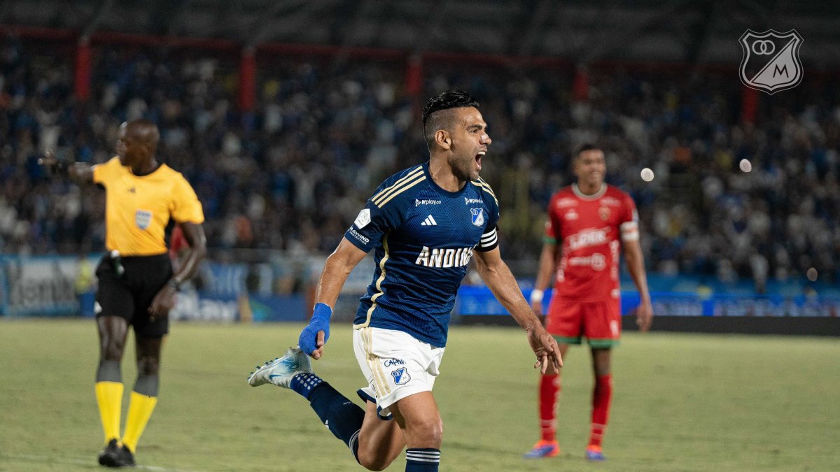 El jugador colombiano anotó su primero gol con Millonarios este domingo 1 de septiembre.