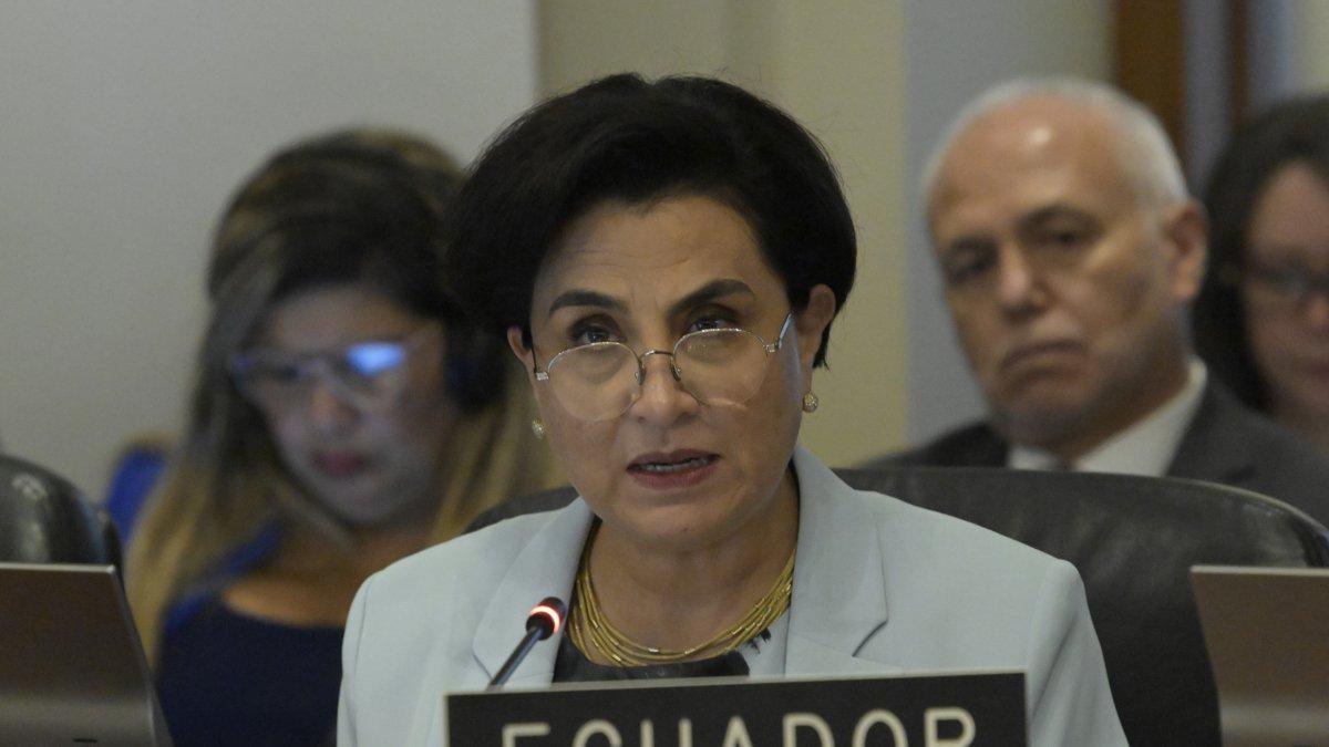 Fotografía de archivo de la canciller de Ecuador, Gabriela Sommerfeld.