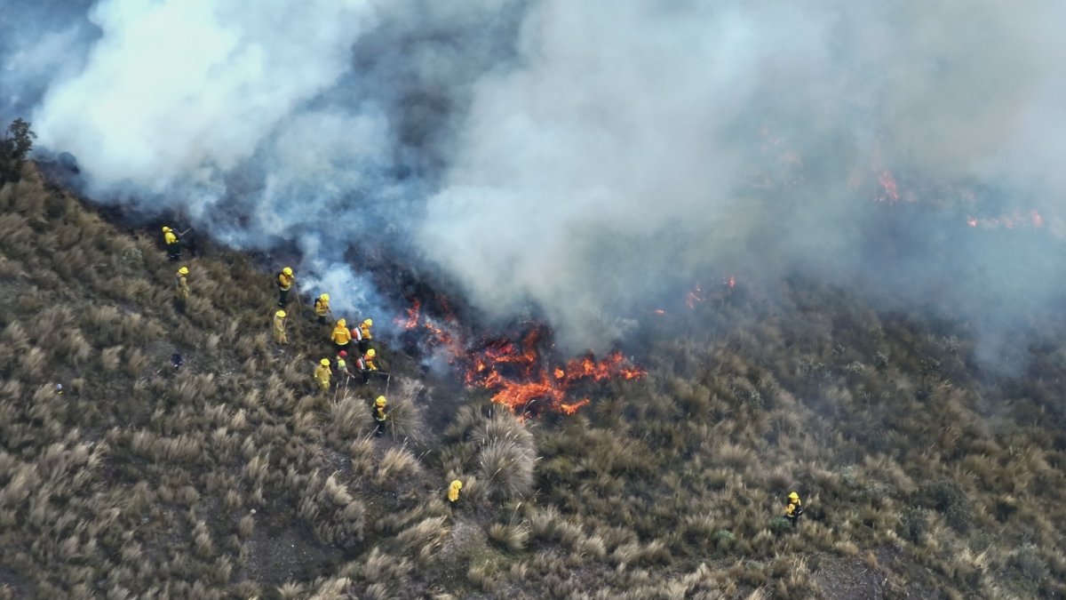 El fuego se sigue extendiendo por la montaña