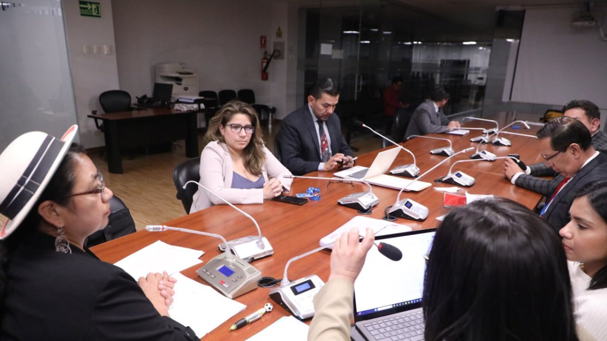 Proceso. Los integrantes de la comisión sesionaron de forma presencial.