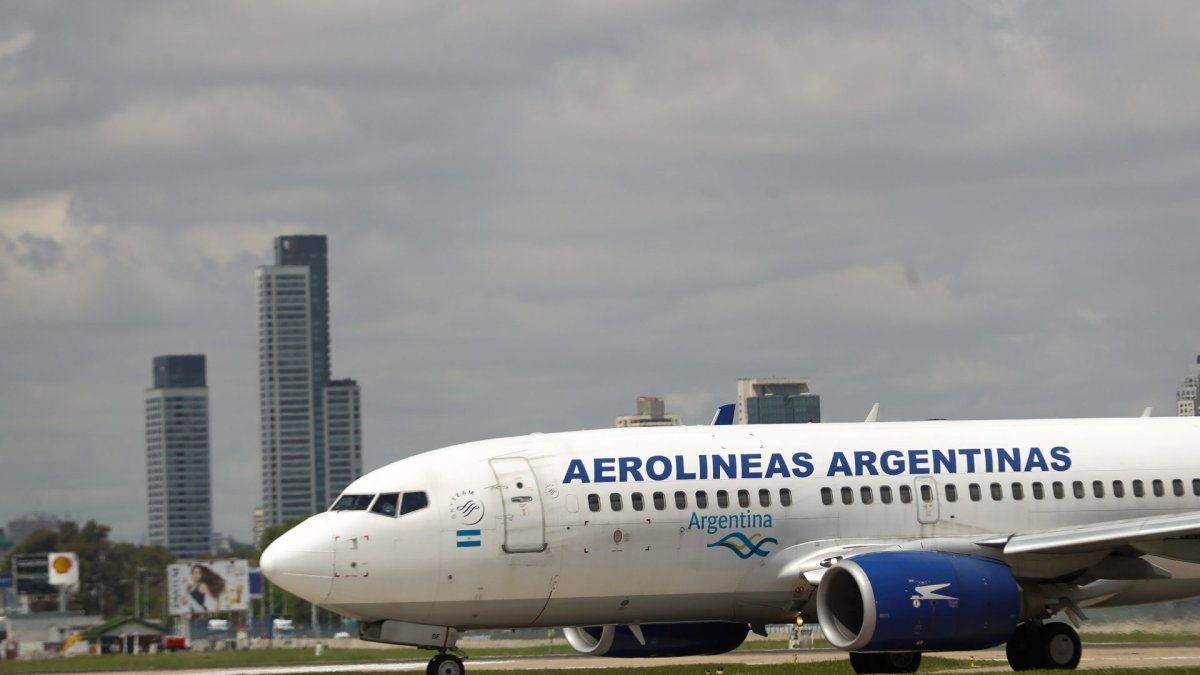 Nave. Uno de los aviones de Aerolíneas de Argentina.