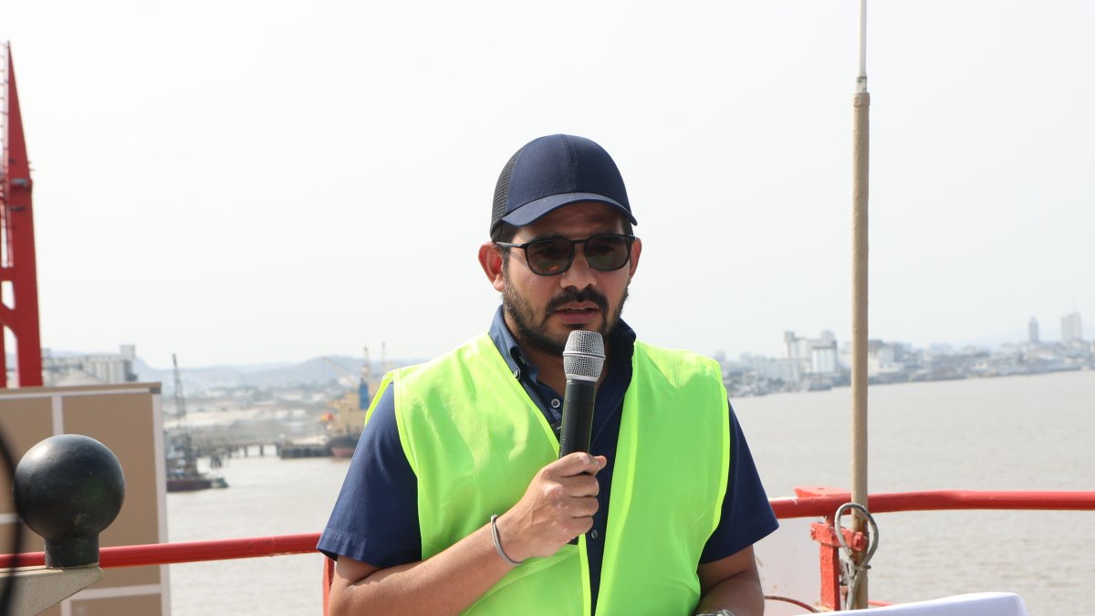 El viceministro de Electricidad, Rafael Quintero, en rueda de prensa, este 8 de septiembre de 2024.