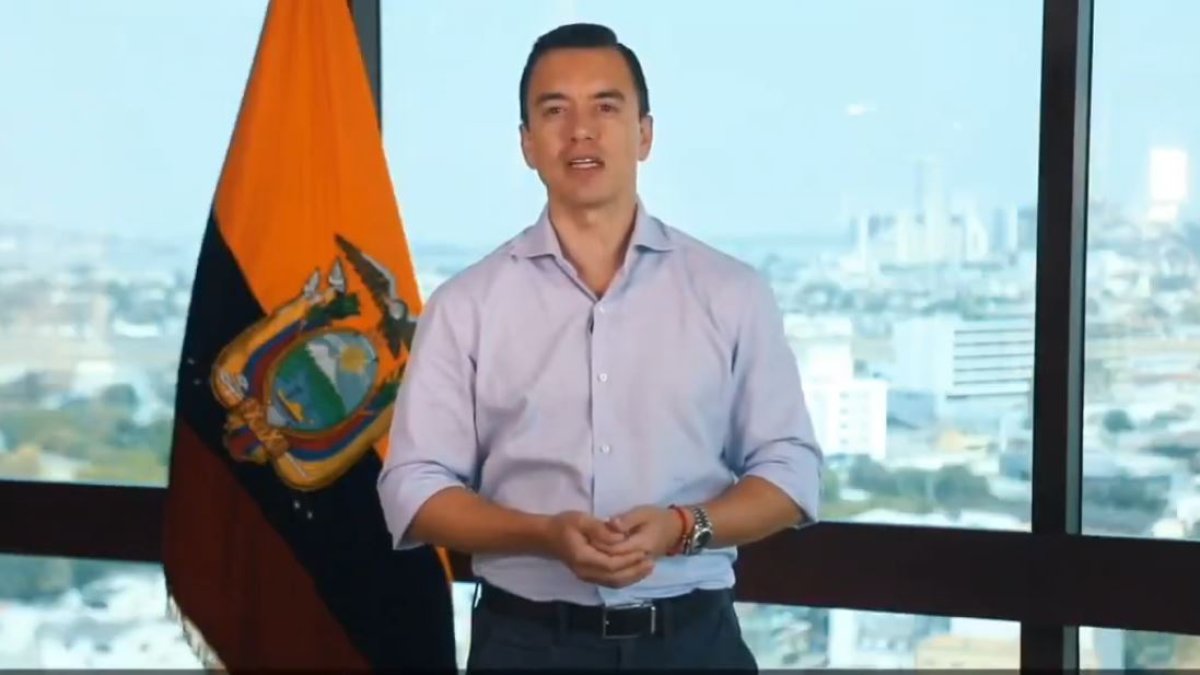 Anuncio. El presidente de la República, Daniel Noboa expresó que el anuncio es una especie de reconocimiento a quienes han 