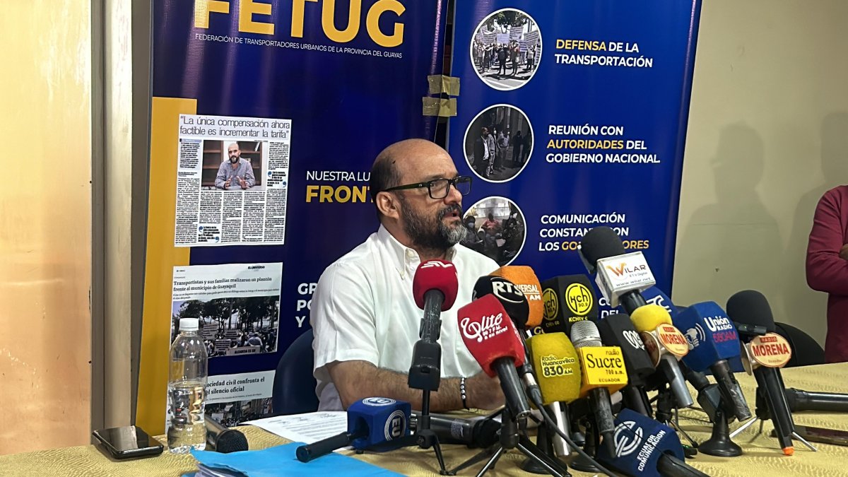 Christian Sarmiento, presidente de la Fetug, fue contundente sobre el paro de transportistas en Guayaquil.