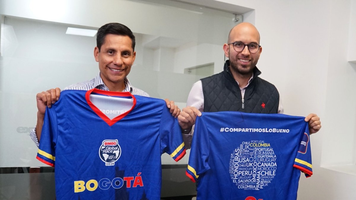 Jefferson Pérez y Esteban De Los Ríos, gerente de Márketing de Bimbo.