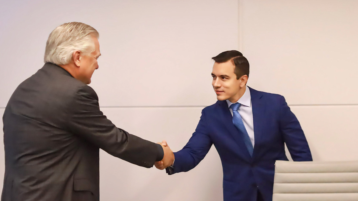 l presidente Daniel Noboa sostuvo una reunión con Gary Guidry, presidente de Gran Tierra Energy Inc.