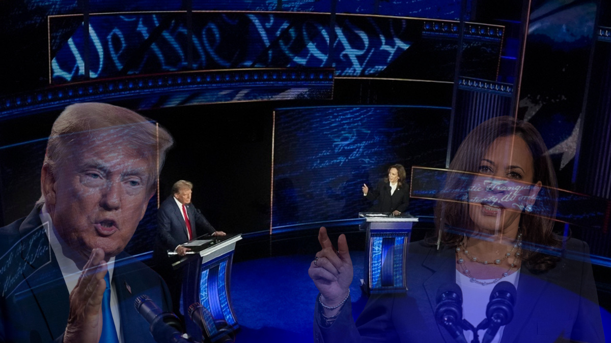 El candidato presidencial republicano Donald J. Trump y la candidata presidencial demócrata a la vicepresidencia de EE.UU. Kamala Harris.