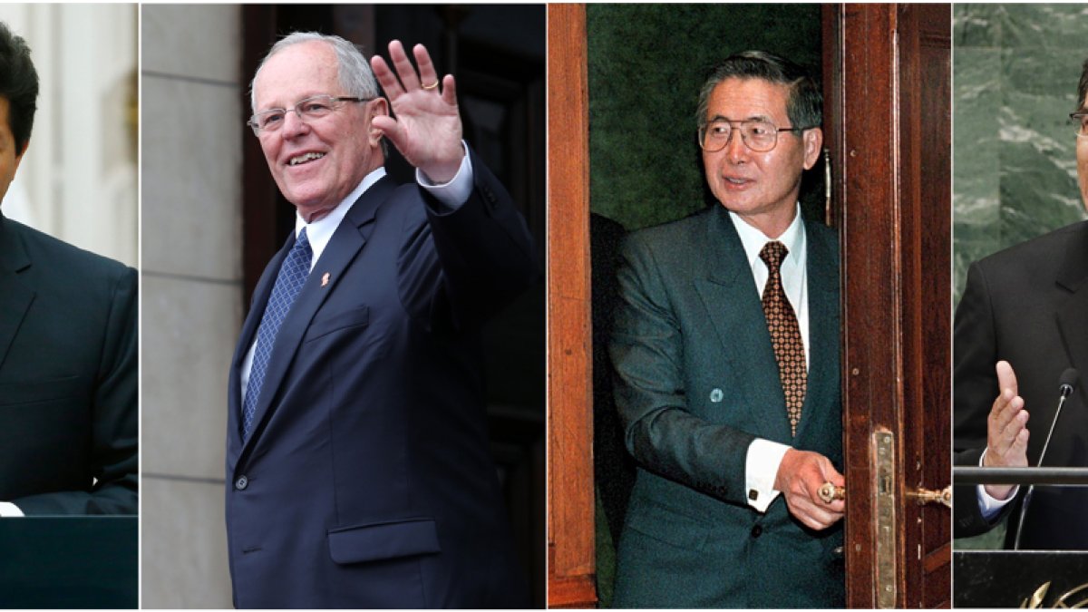 Pedro Pablo Kuczynski (2-i), Alberto Fujimori.
