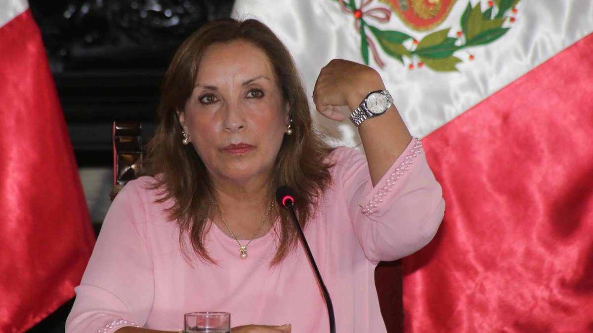 Dina Boluarte, presidenta de Perú.