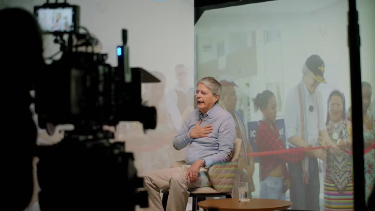 El entonces presidente Guillermo Lasso en una actividad oficial.