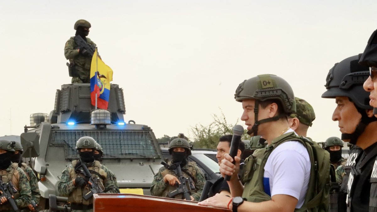 El presidente de Ecuador, Daniel Noboa Azín.
