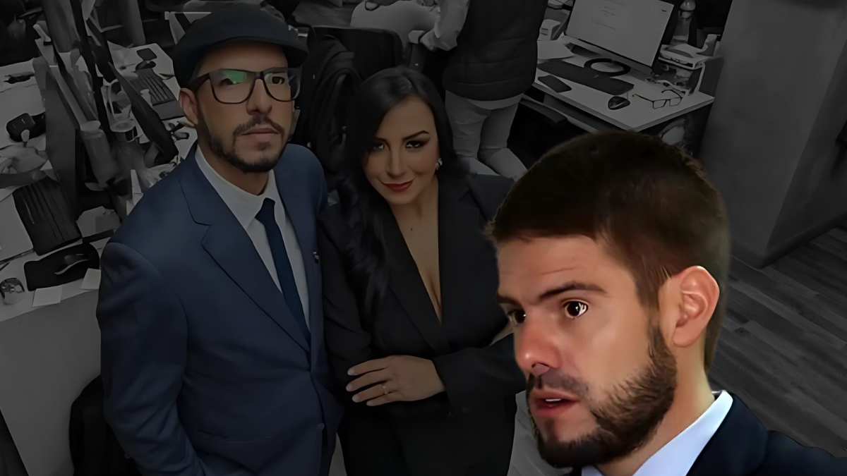 Andersson Boscán, Mónica Velásquez y su exabogado Felipe Rodríguez.