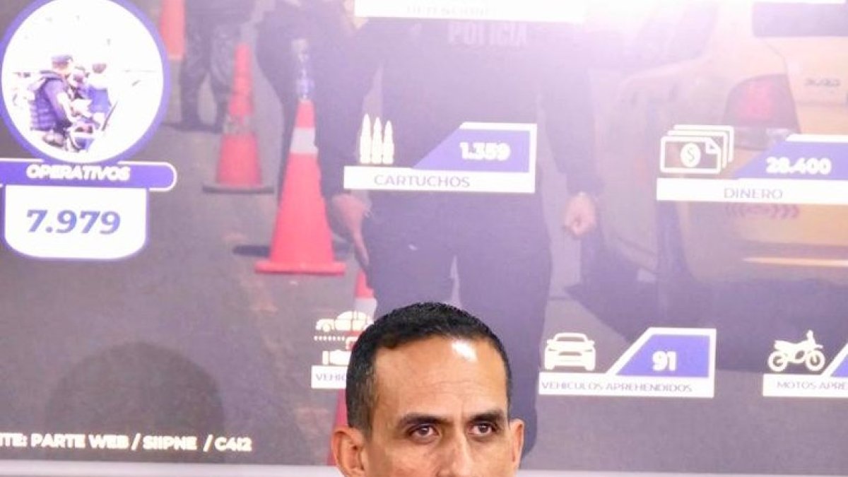 El comandante general de la Policía Nacional, Víctor Hugo Zárate.