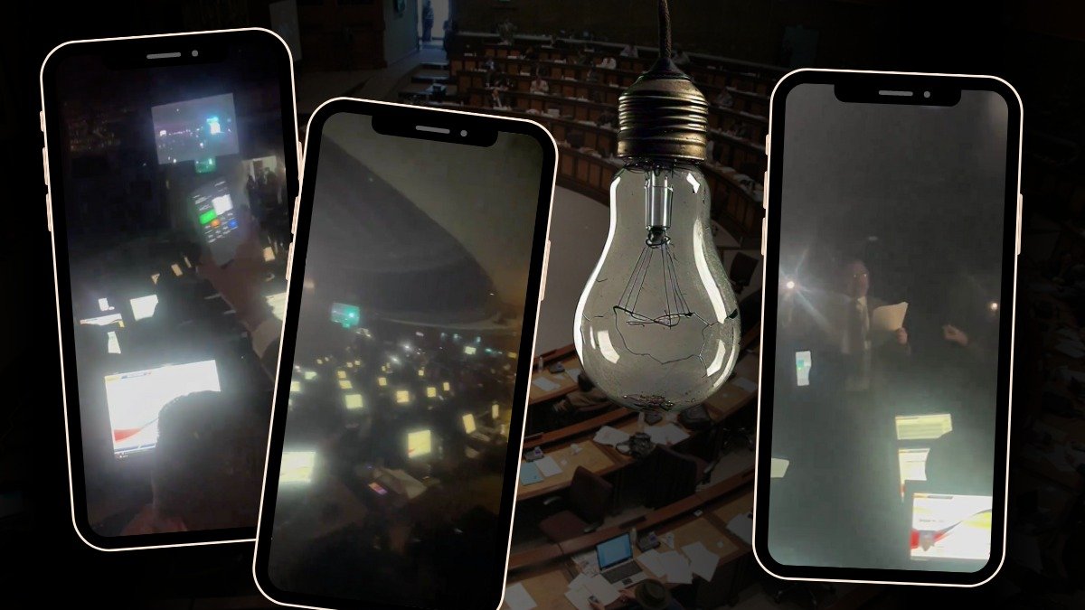 El Plenario de la Asamblea de Ecuador quedó a oscuras la tarde de este martes 17 de septiembre.