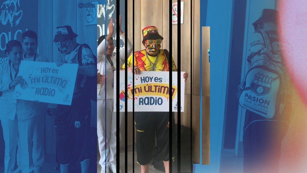 El hincha de Barcelona en su última radioterapia.