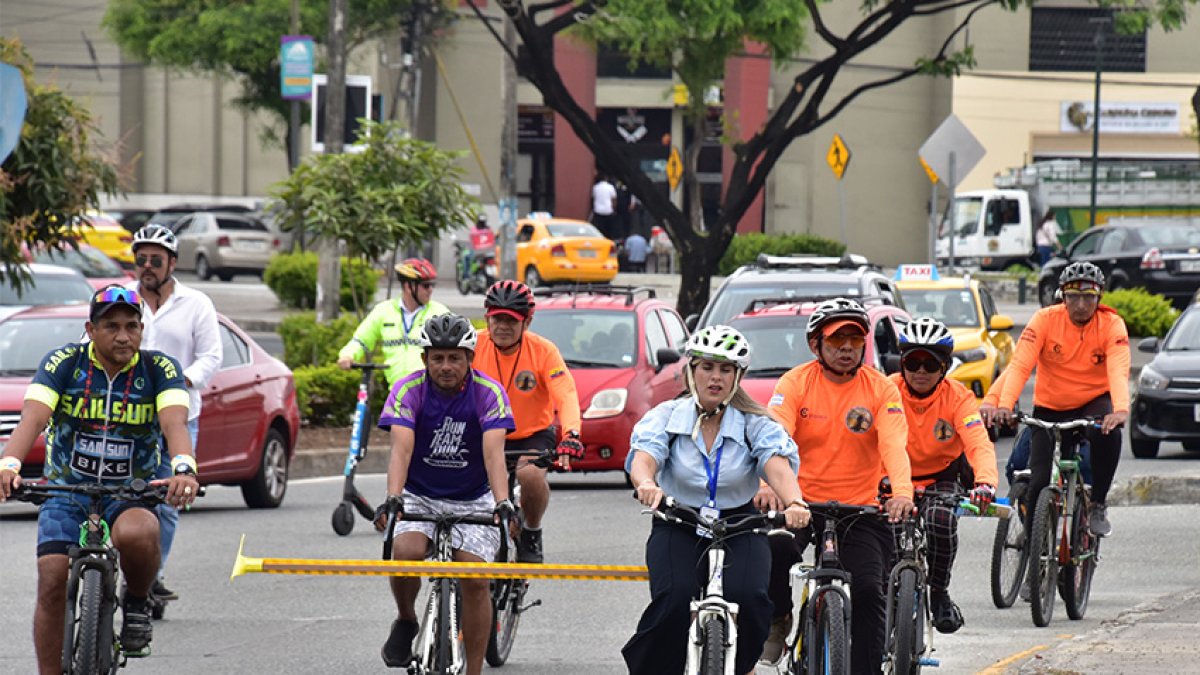 Esta semana hubo una cicleada en el norte de la ciudad por la Semana de la Movilidad.