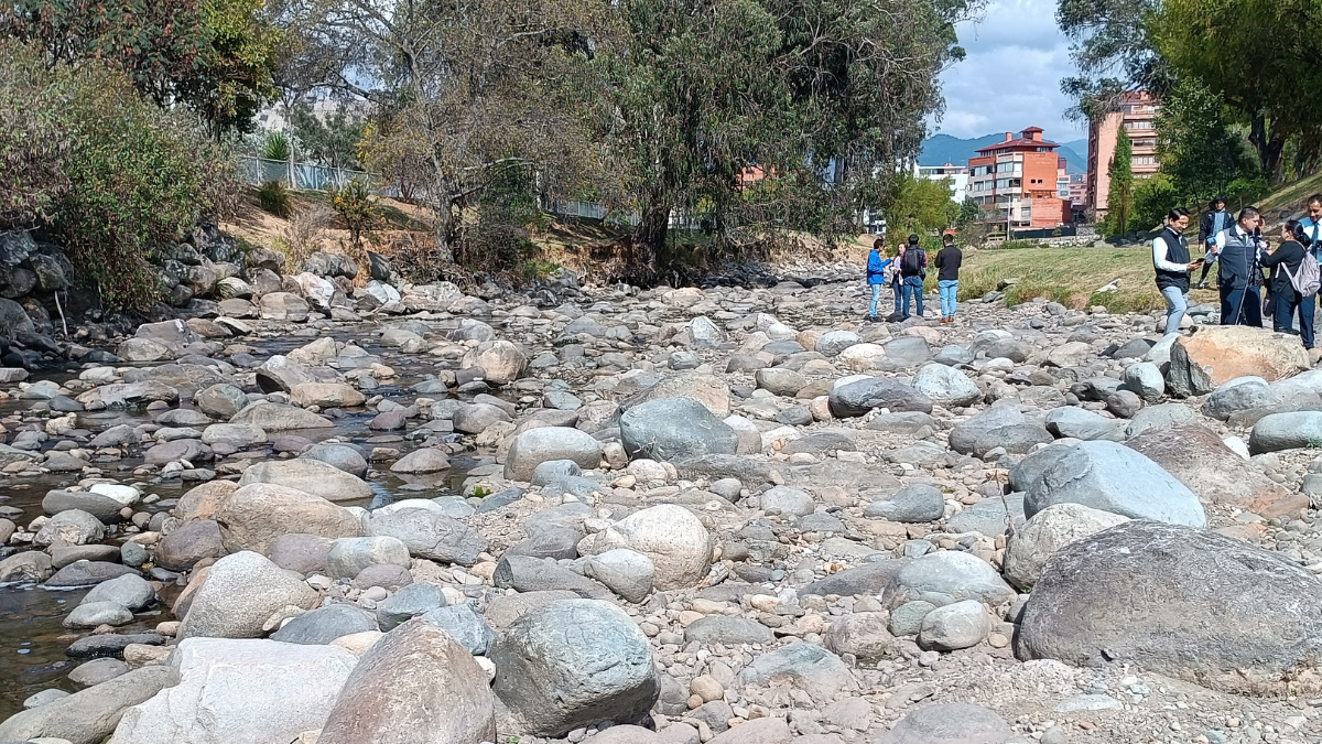 El río Tomebamba es el mayormente afectado con la sequía hidrológica que atraviesa la ciudad de Cuenca.