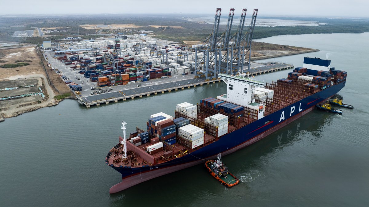 El buque APL Fullerton de la naviera CMA CGM llegó a Posorja el 14 de septiembre.