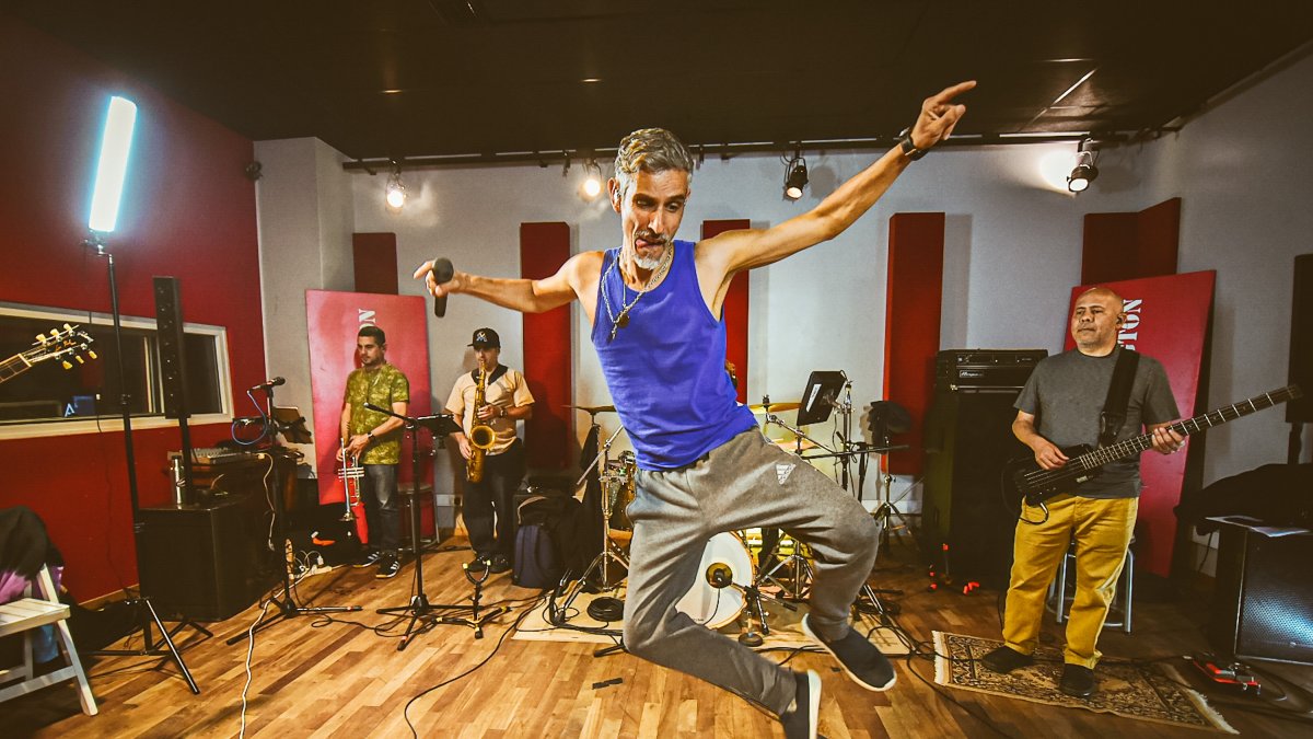 Los Cafres en el estudio.