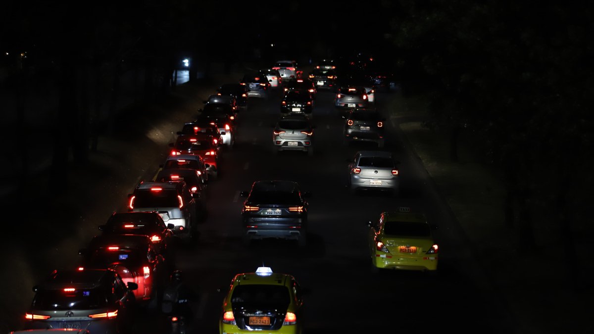 Así luce la capital minutos previos al apagón.