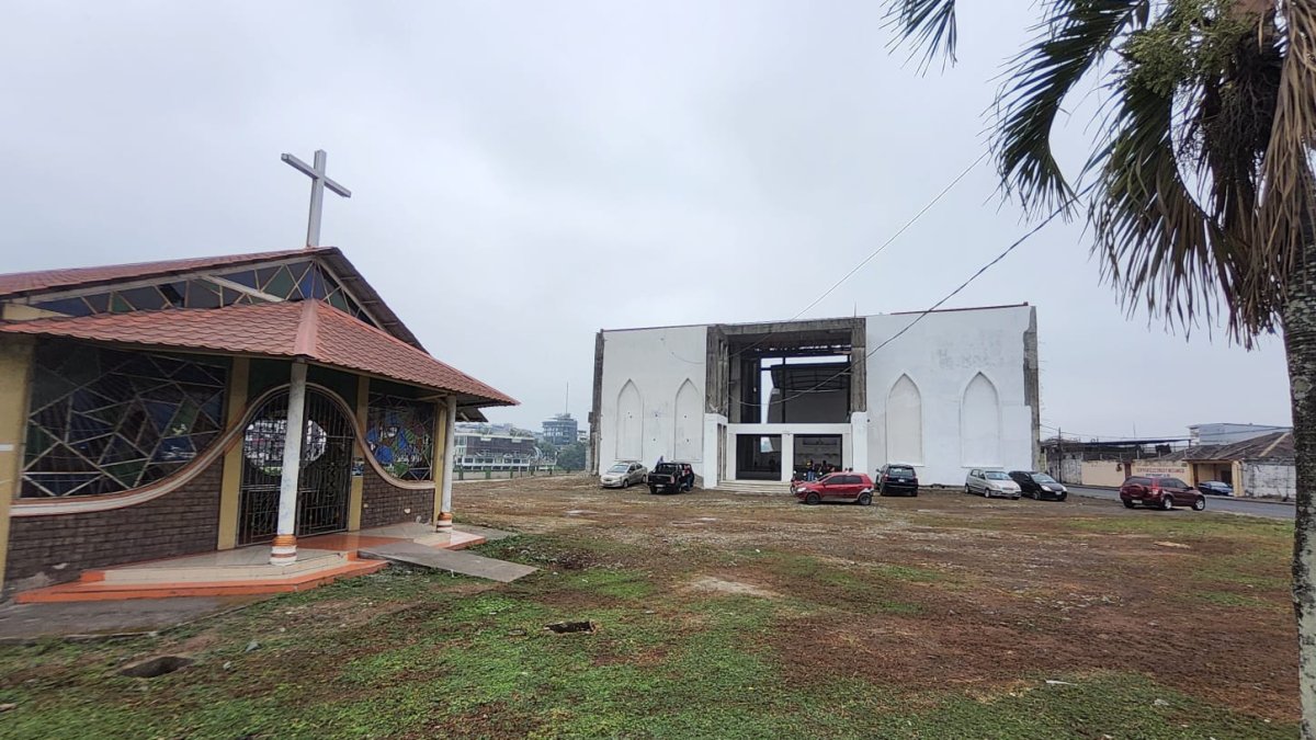 Santuario. La estructura ya tiene un avance del 70% de la construcción.