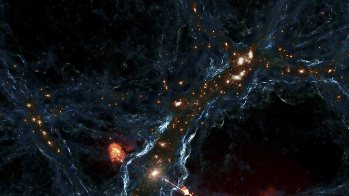 Las observaciones del radiotelescopio europeo LOFAR han permitido a los científicos descubrir Porfirión: una megaestructura de chorros que emana de un agujero negro.