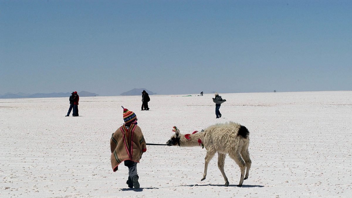 El Salar de Uyuni, en el departamento de Potosí (suroeste de Bolivia).